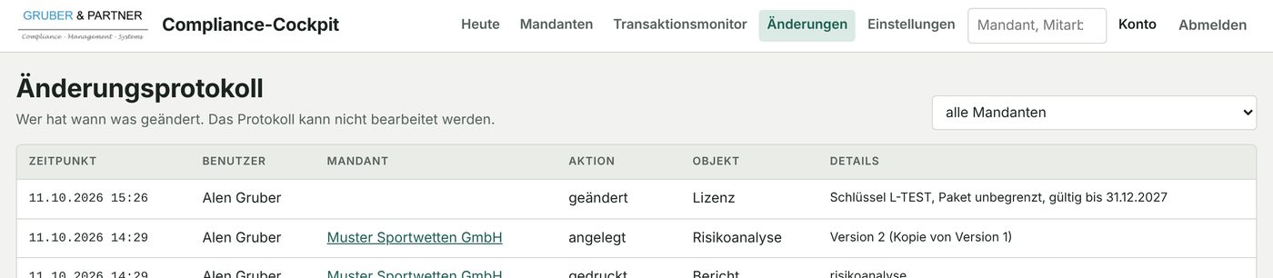 Änderungsprotokoll